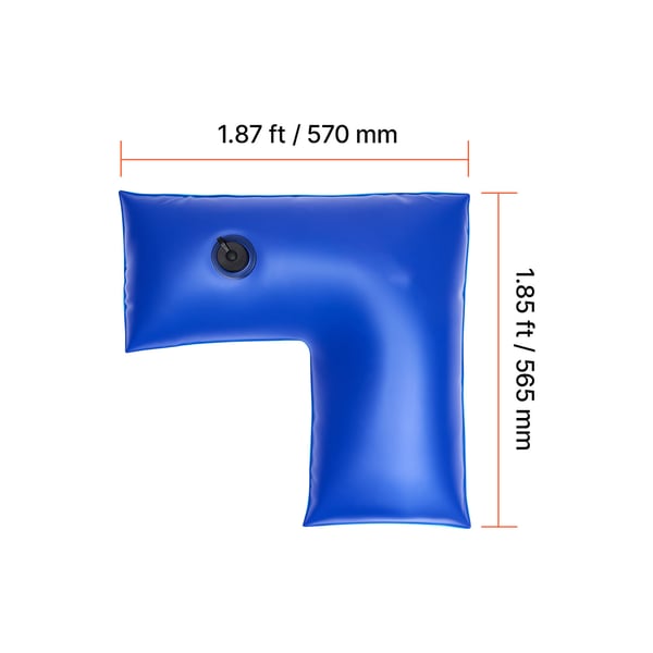 Uima-altaan peitteen vesiputket, 570x565 mm, sininen, vahva PVC