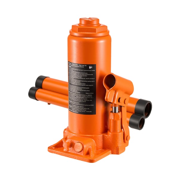 Hydraulinen pullotunkki, 235x115x470 mm, oranssi, raskas käyttö