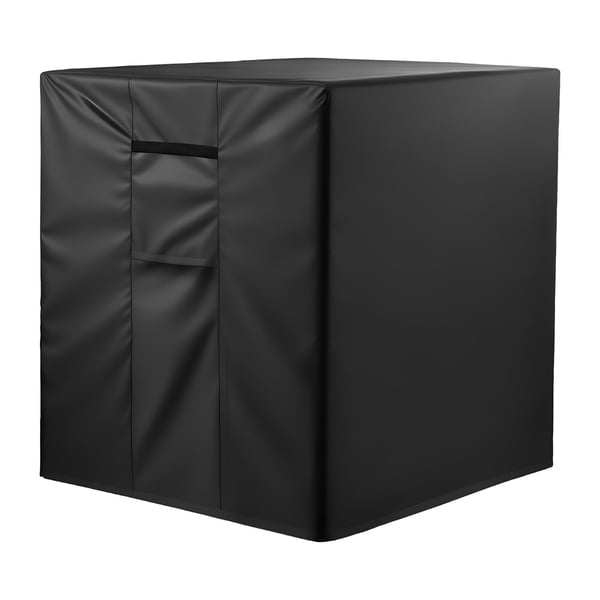 Ilmastointilaitteen suojus, 66x66x81,2 cm, musta, vedenpitävä polyesterikangas