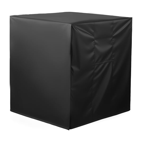 Ilmastointilaitteen suojus, 66x66x81,2 cm, musta, vedenpitävä polyesterikangas