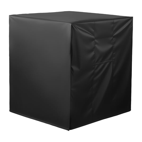 Ilmastointilaitteen suojus, 66x66x81,2 cm, musta, vedenpitävä polyesterikangas