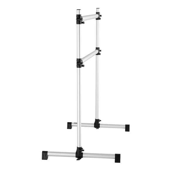 Balletbarre, Aluminium Dobbelt Barre, 126x76x118 cm, Sølv, Justerbar