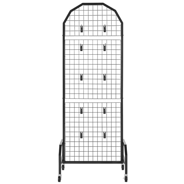 Grid Väggpanel Displayställ, 60x164 cm, Svart, Kolfiberstål, Förvaring