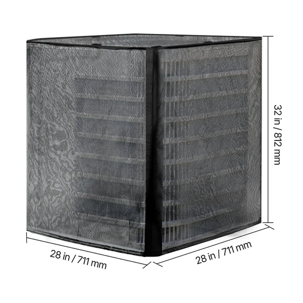 Ilmastointilaitteen suojus 71,1x71,1x81,2 cm musta vedenpitävä polyesteri