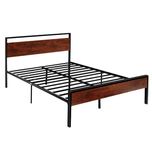 Sängram, Queen size, 213.5x153.5x99 cm, Svart, Metall, Förvaring