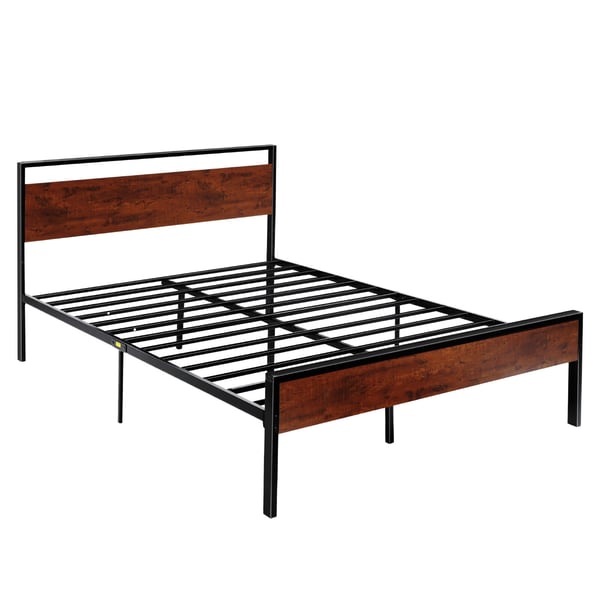 Sängram, Queen size, 213.5x153.5x99 cm, Svart, Metall, Förvaring