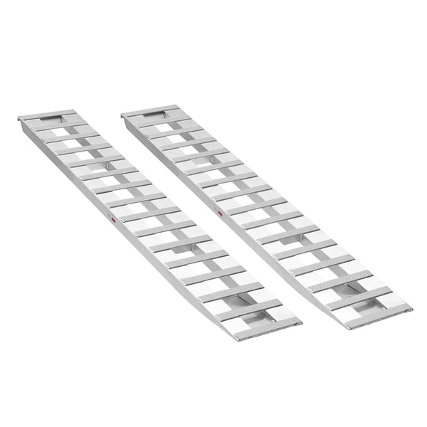 Lastset för påkörningsramp, 2400x380x72 mm, aluminium, extra robust, halkskydd