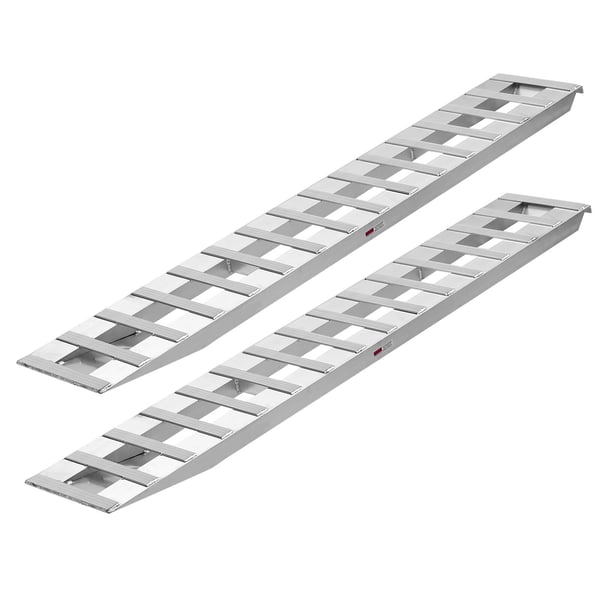 Lastset för påkörningsramp, 2400x380x72 mm, aluminium, extra robust, halkskydd