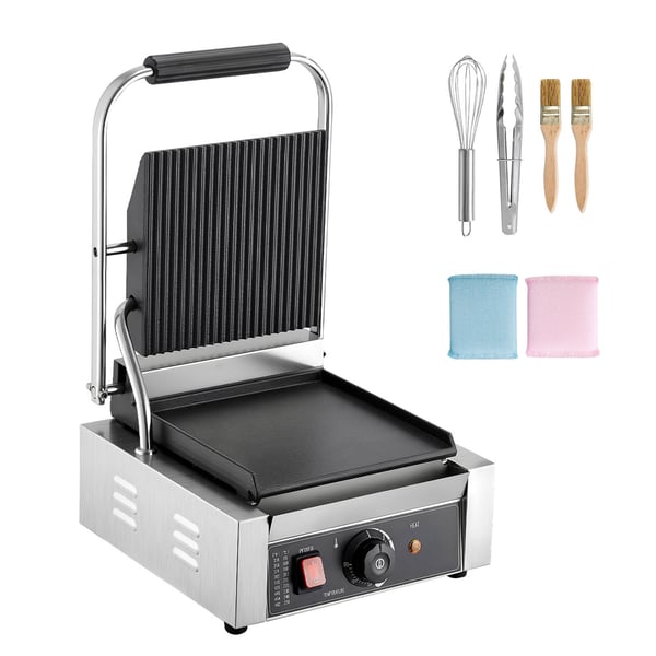 Paninigrill, 22x23 cm, rustfrit stål, elektrisk sandwichmaskine