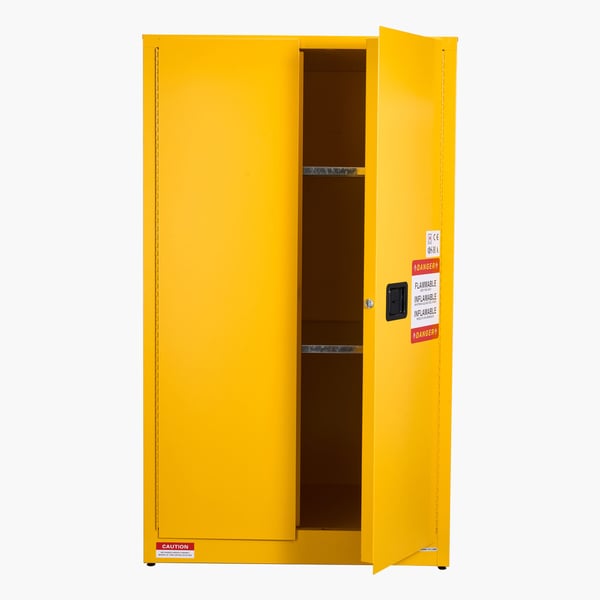 Paloturvakaappi 96.4x86.4x165.1 cm keltainen teräs säilytys