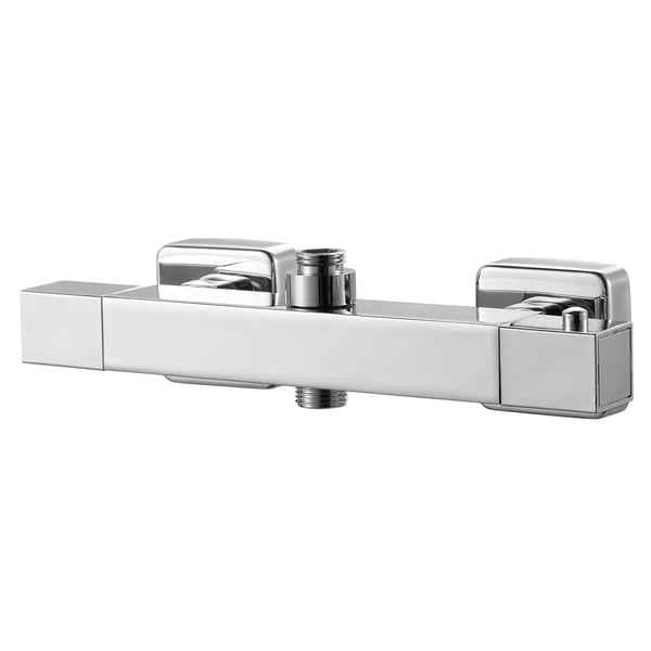 Termostatisk brusearmatur ventil, 26x5.3x5 cm, krom, messing