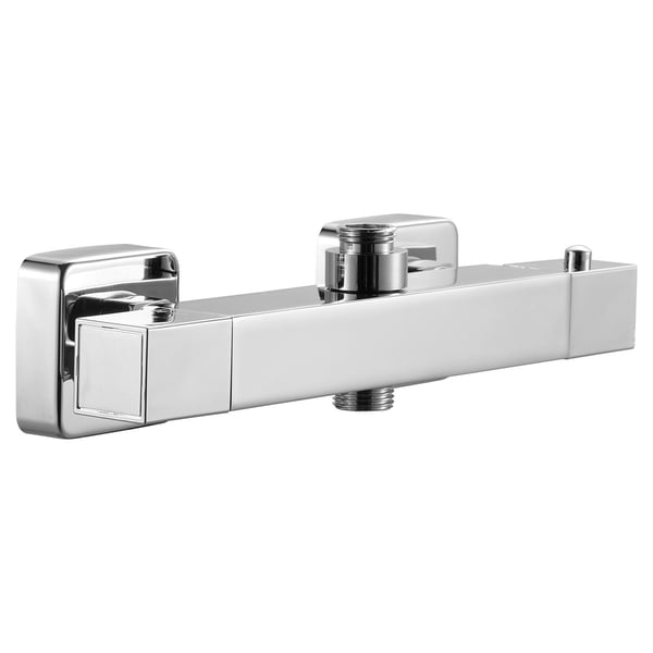 Termostatisk brusearmatur ventil, 26x5.3x5 cm, krom, messing