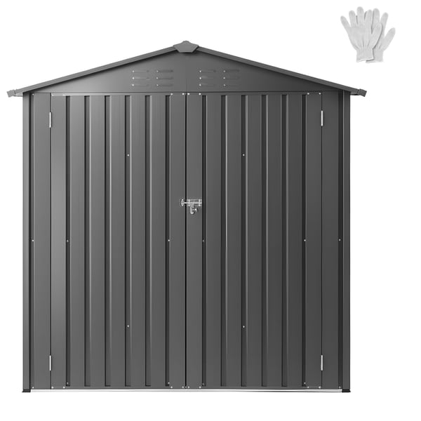 Trädgårdsbod, 186x121x184.1 cm, Metall, Utomhusförvaring