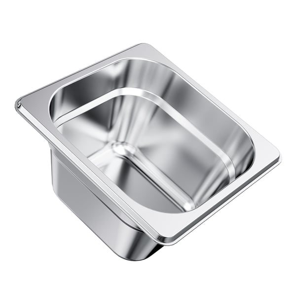 Höyrypöydän astia, 1/6 koko 176x162x100 mm, ruostumaton teräs, catering-säilytys