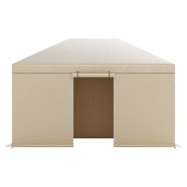 Pavillonovertræk, 3,08x4,39 m, Beige, Høj-densitets PE-materiale