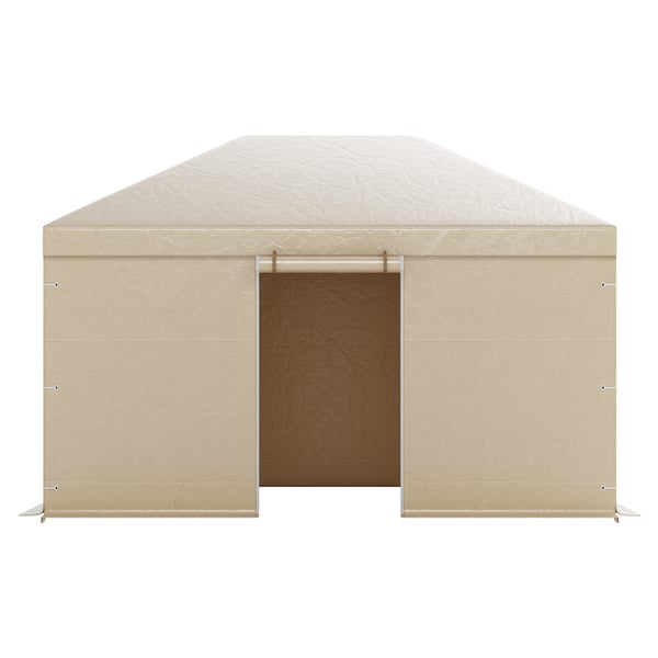 Pavillonovertræk, 3,08x4,39 m, Beige, Høj-densitets PE-materiale