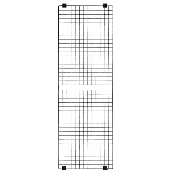 Ristikko seinäpaneelit, 3 kpl lankahylly, 61x182,8 cm, musta, hiiliteräs, säilytys