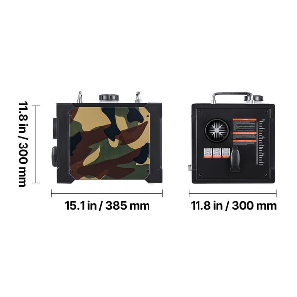 Diesel-ilmalämmitin, 8KW, 38.5x30x30 cm, kannettava