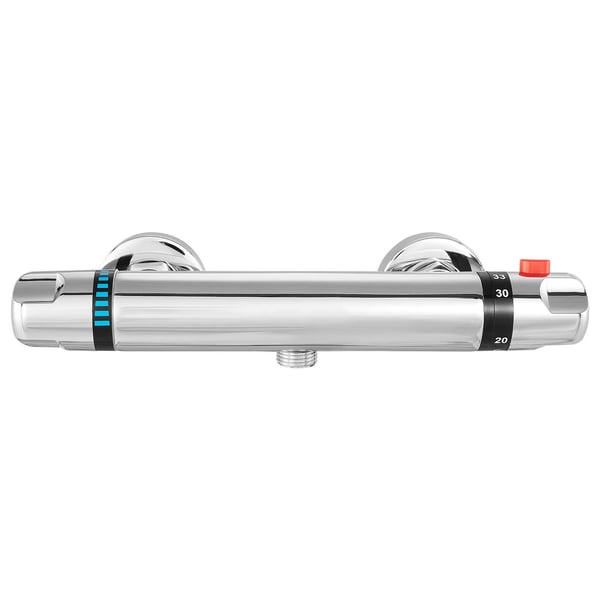 Termostatisk brusearmatur ventil, 28x6,3x4,8 cm, krom, messing
