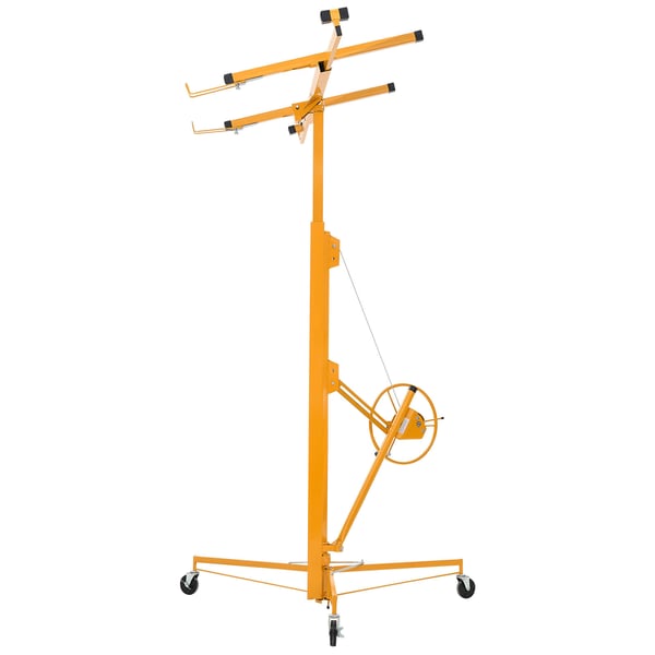 Gipspladeløfter 4877 mm Heavy-Duty 68 kg Justerbar teleskoparm Gul