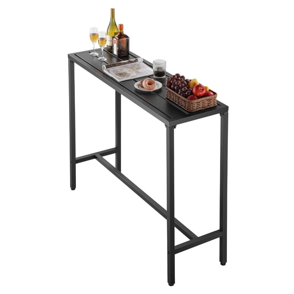Barbord, 120x37,5x98 cm, Sort, Metal