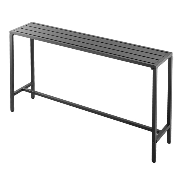 Barbord, 160x37,5x98 cm, Svart, Metallram