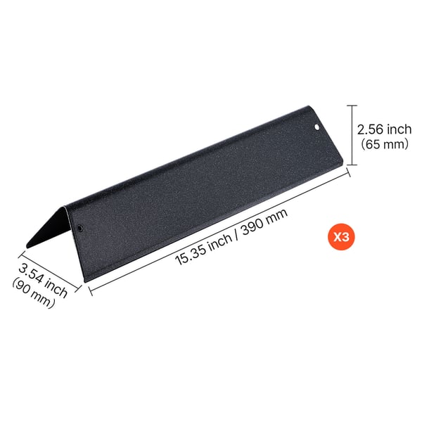 Flavorizer-tangot, 39x9x6.5 cm, posliiniemaloitu teräs