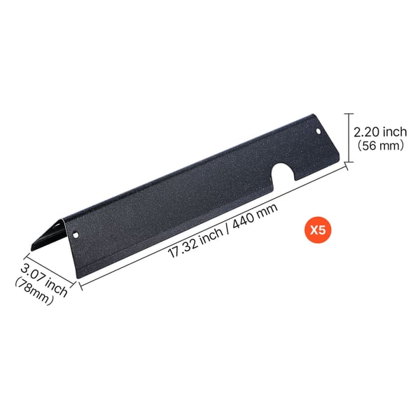 Flavorizer-tangot, 44x7.8x5.6 cm, posliiniemaloitu teräs, grillin varaosa