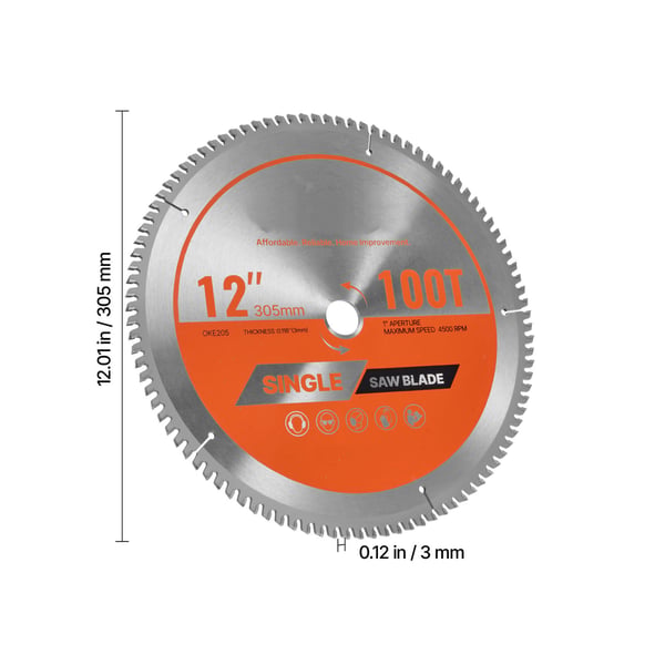 Cirkelsavklinge 305x305x3 mm Sølv, Til skæring af aluminium