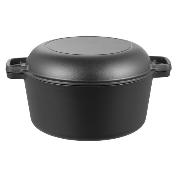 Dutch Oven, 2-in-1 valurautapata paistinpannukannella, 32,2x26x16,5 cm, leivontatarvikkeet