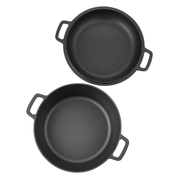 Dutch Oven, 2-in-1 valurautapata paistinpannukannella, 32,2x26x16,5 cm, leivontatarvikkeet