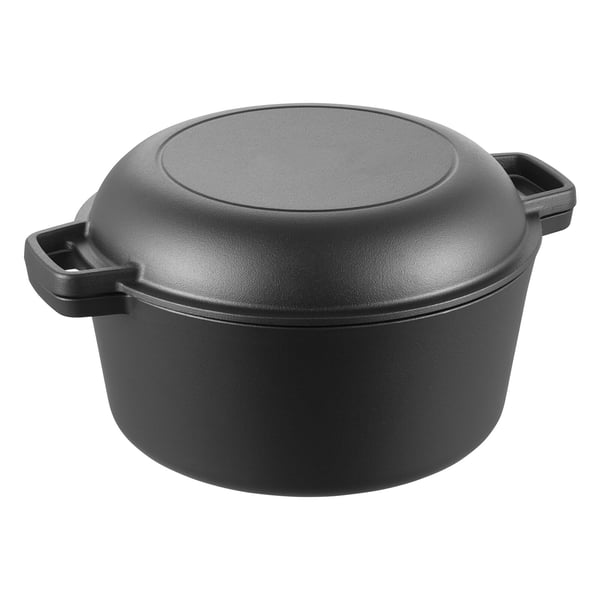 Dutch Oven, 2-in-1 valurautapata paistinpannukannella, 32,2x26x16,5 cm, leivontatarvikkeet