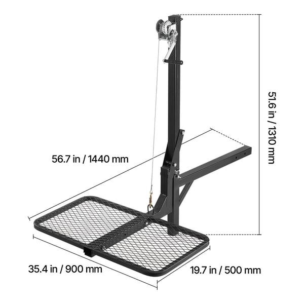 Spil Hejs, 144x90x131 cm, Sort, Løftesystem Platform