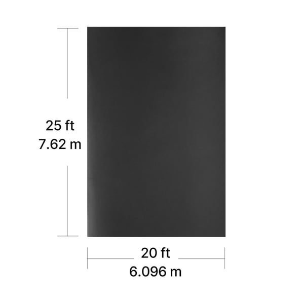 Rullakatto, 609,6x762 cm, Musta, EPDM-kumi