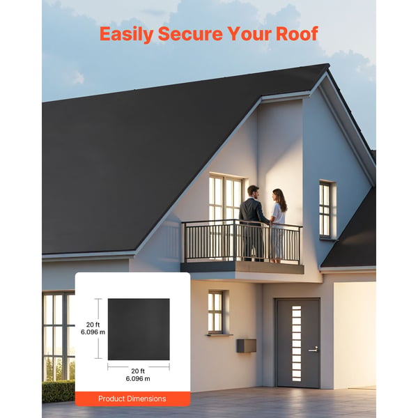 Rulltak 609.6x609.6 cm Svart EPDM-gummi