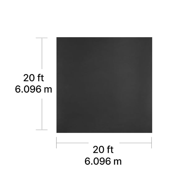 Rulltak 609.6x609.6 cm Svart EPDM-gummi