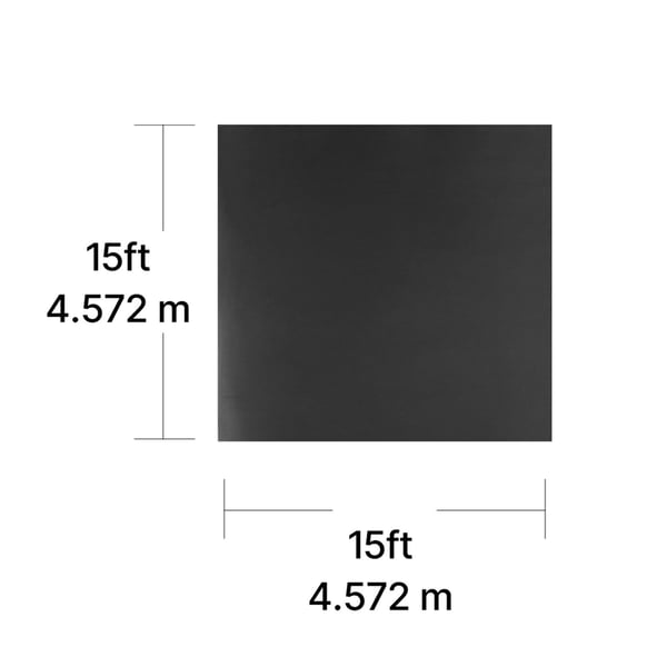 Takpapp, 457.2x457.2 cm, svart EPDM-gummi