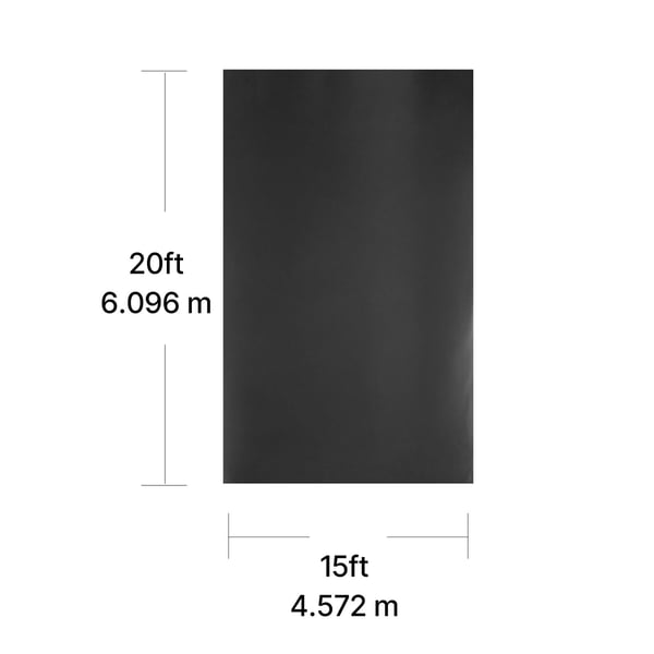 Rulltak, 457.2x609.6 cm, Svart, EPDM-gummi