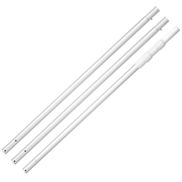 Poolstång, teleskopisk 1–4,6 m, justerbar aluminium, rengöringsverktyg