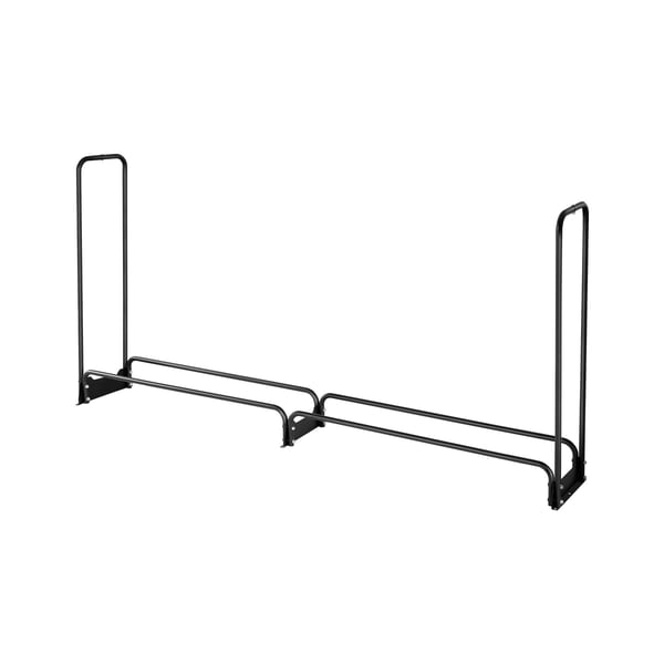 Vedställ, 257x36x117 cm, Svart, Metall, Utomhus vedförvaring