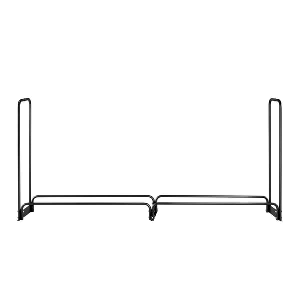 Vedställ, 257x36x117 cm, Svart, Metall, Utomhus vedförvaring