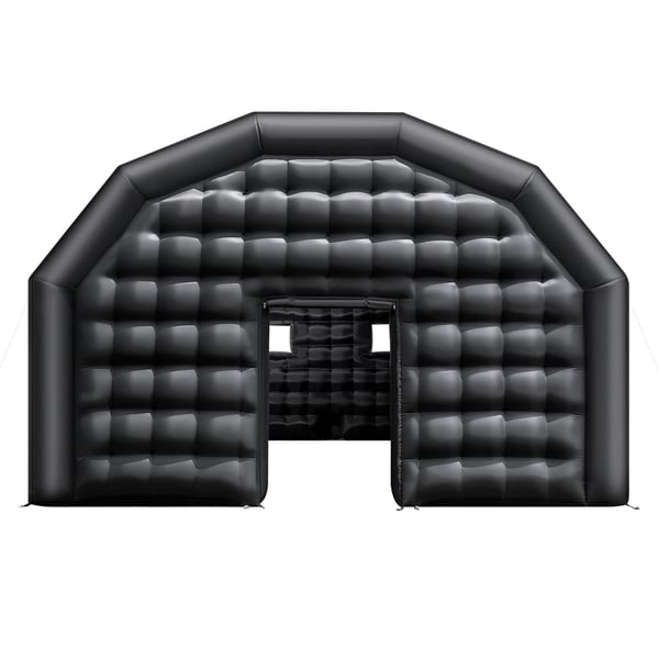 Oppustelig natklub 800x600x400 cm sort, festtelt, oxfordstof
