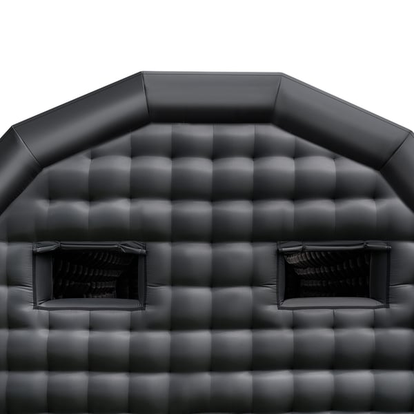 Oppustelig natklub 800x600x400 cm sort, festtelt, oxfordstof