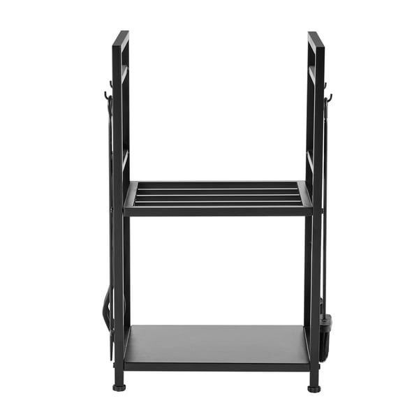Brændestativ, 45.5x33x76.5 cm, Sort, Smedejern, Opbevaring