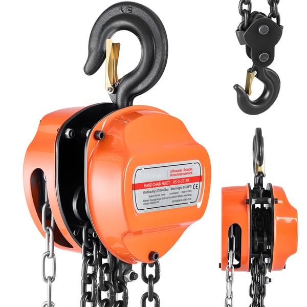 Kättalja, 3 ton manuell kättalja, 145x190x200 mm, orange, legerat stål