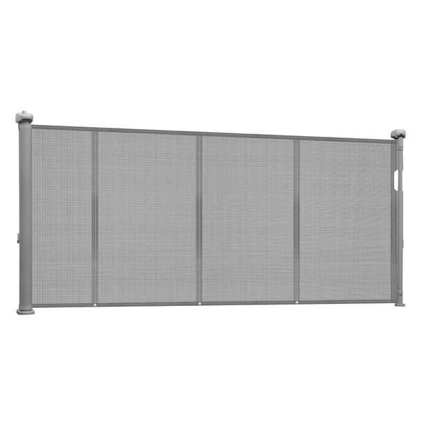 Säädettävä turvaportti vauvalle, 87x280 cm, harmaa, verkkokangas Säädettävä turvaportti vauvalle, 87x280 cm, harmaa, verkkokangas
