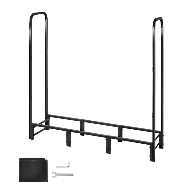 Polttopuuteline, 122x32x118 cm, Musta, Metalli, Ulkokäyttöön Säilytys Polttopuuteline, 122x32x118 cm, Musta, Metalli, Ulkokäyttöön Säilytys