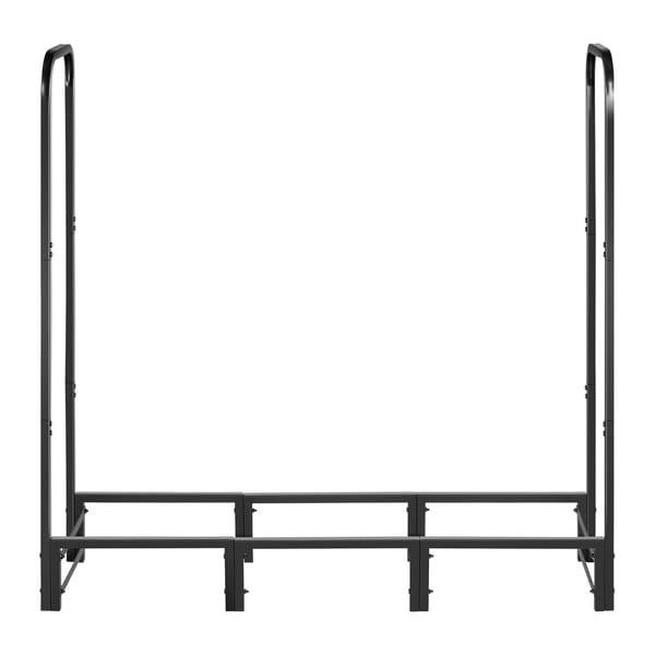Vedställ, 122x32x118 cm, Svart, Metall, Utomhusförvaring