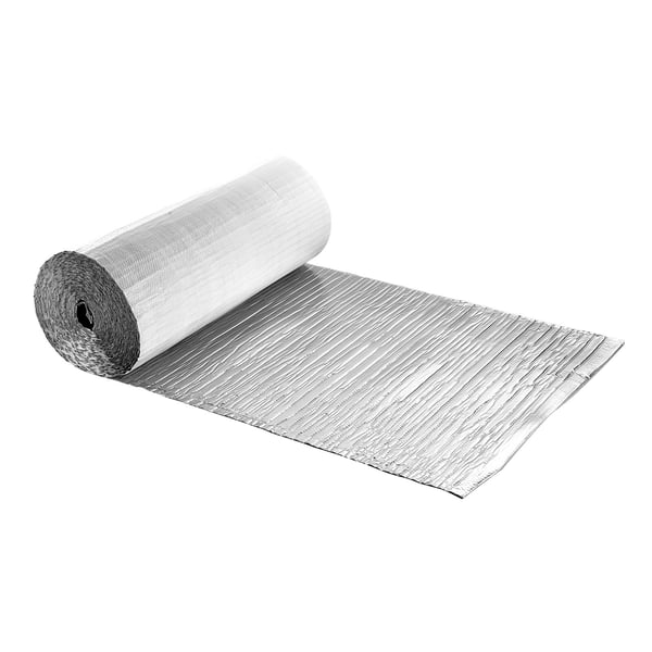 Reflekterande isoleringsrulle, 30.48x1.22 m, aluminiumfolie, vit, termisk isolering