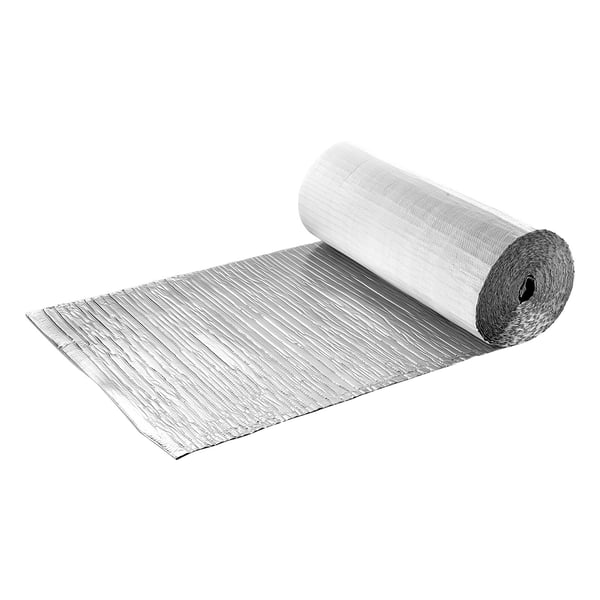 Reflekterande isoleringsrulle, 30.48x1.22 m, aluminiumfolie, vit, termisk isolering